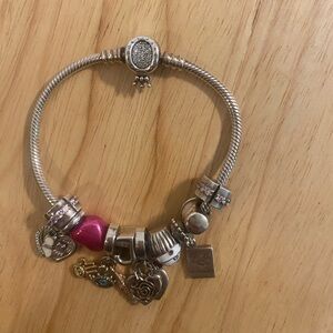 Pandora bracelet with charms
